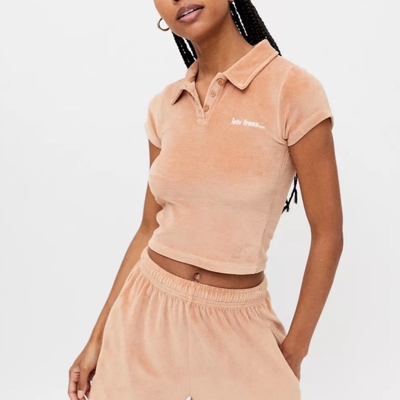 Ietsfrans Velour Crop Polo - Picture 3 of 4